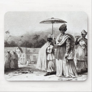 Alfombrilla De Ratón Señora que lleva al niño al bautismo