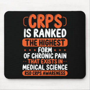 Alfombrilla De Ratón Sensibilización Crps Dolor Crónico Naranja Cinta R