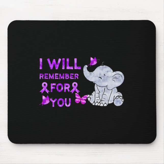 Alfombrilla De Ratón Sensibilización, elefante, te recordaré 3 (Frente)
