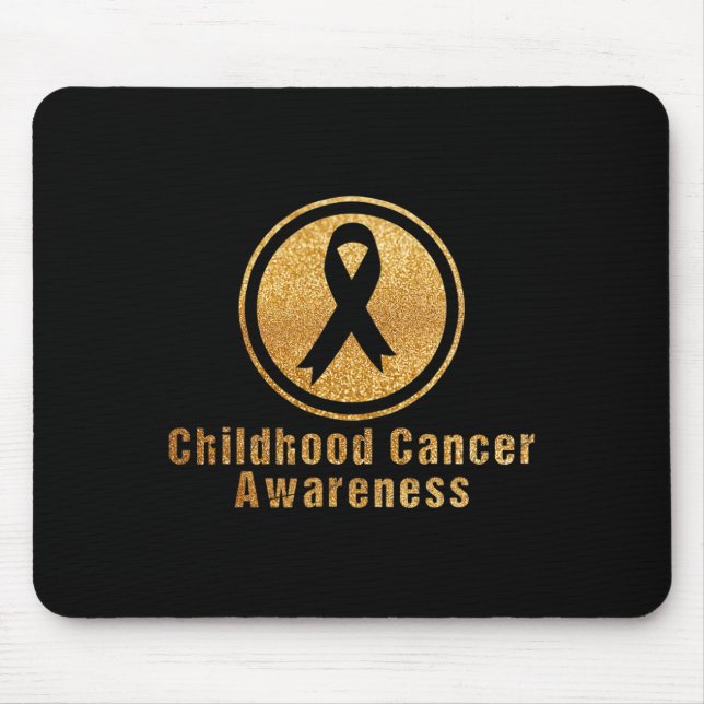 Alfombrilla De Ratón Sensibilización Retro Sobre El Cáncer Infantil En  (Frente)