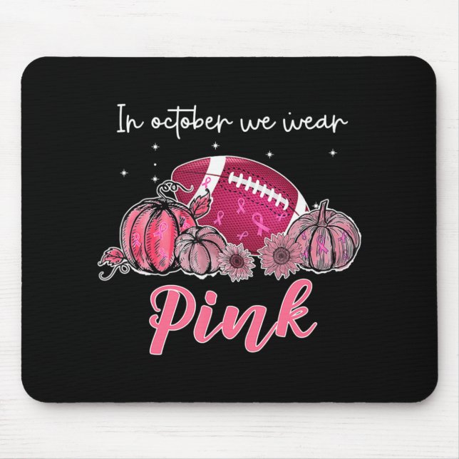 Alfombrilla De Ratón Sensibilización Sobre El Cáncer De Mama En Octubre (Frente)