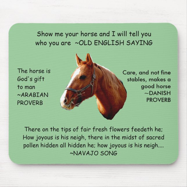 Alfombrilla De Ratón SENTIDO de CABALLO - mousepad (Frente)