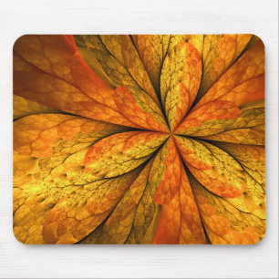 Alfombrilla De Ratón Sentimiento de Otoño, Flor Abstracta Fractal Moder