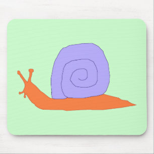 Alfombrilla De Ratón Sepda de caracol morado y Naranja