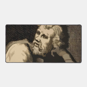 Alfombrilla de ratón sepia de estatua de mitología