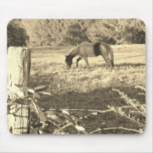 Alfombrilla De Ratón Sepia tono Caballo marrón y cerca