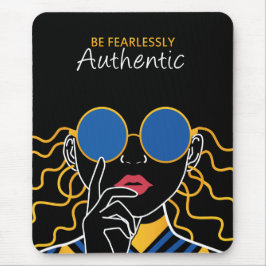 Alfombrilla De Ratón Ser temerariamente auténtico