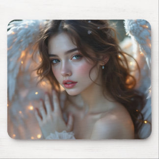 Alfombrilla De Ratón Seraf Crepúsculo - Ángel brillante de luz vesperti