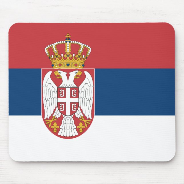 Alfombrilla De Ratón Serbia Flag (Frente)