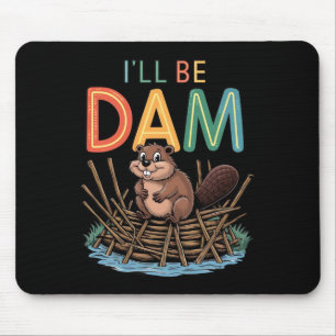 Alfombrilla De Ratón Seré Pegatina de castores divertidos de Dam