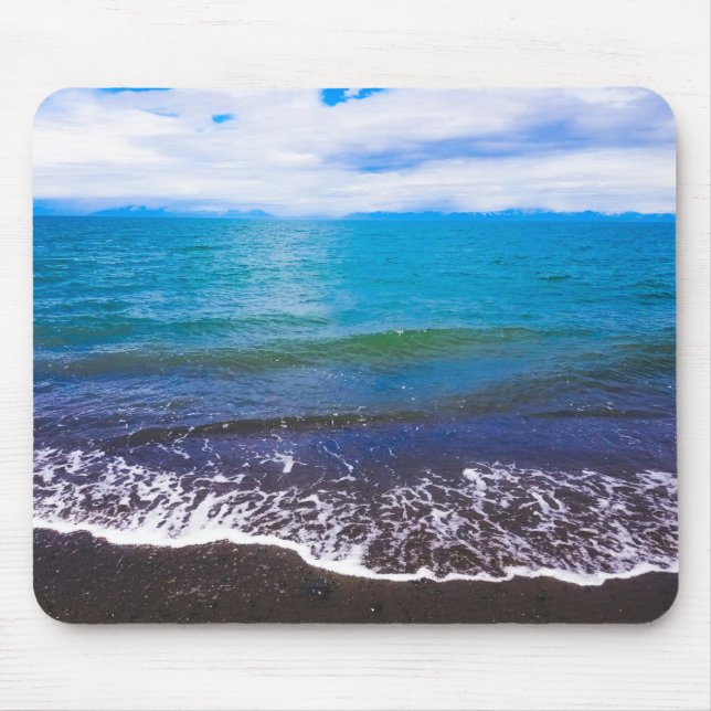 Alfombrilla De Ratón Serene Blue Ocean Waves Mousepad (Frente)