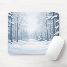 Alfombrilla De Ratón Serene Winter Forest Mouse Pad