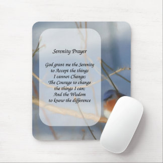 Alfombrilla De Ratón Serenity Prayer Bluebird Inspirador