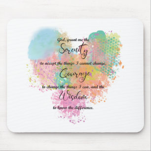 Alfombrilla De Ratón Serenity Prayer Watercolor
