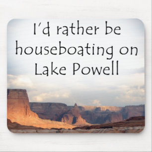 Alfombrilla De Ratón Sería bastante Houseboating en el lago Powell