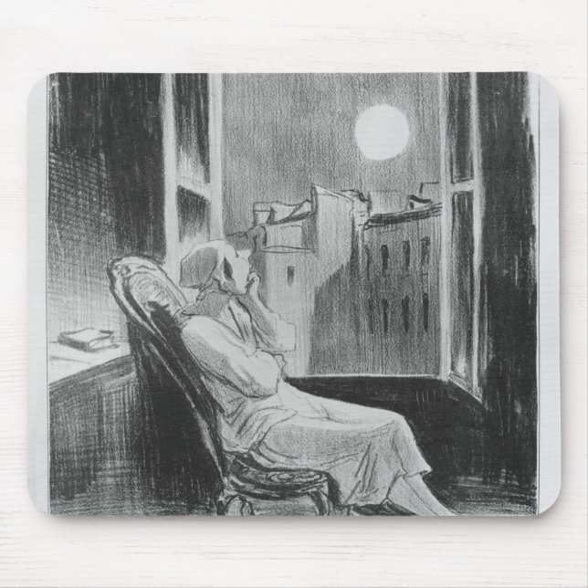 Alfombrilla De Ratón Serie "Bas-Bleus de Les", luna de O (Frente)