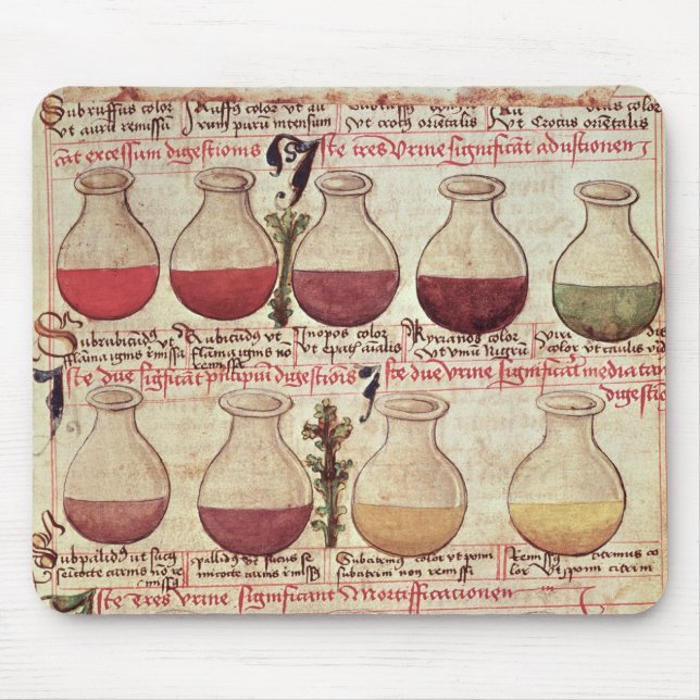 Alfombrilla De Ratón Serie de garrafas para el análisis de orina (Frente)