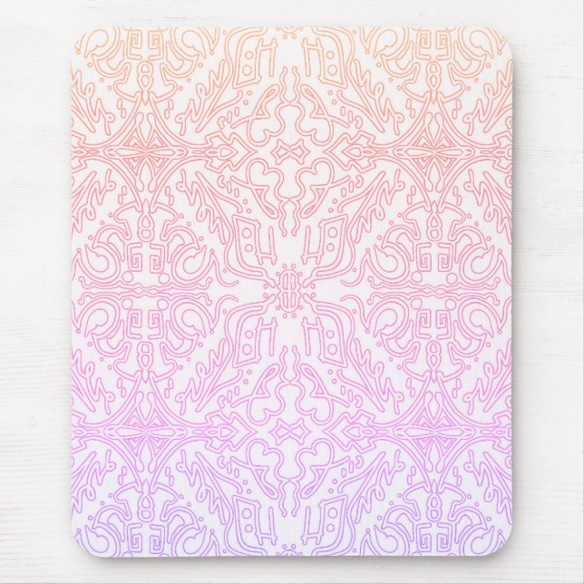 Alfombrilla De Ratón Serie de patrones de mandala Soft Pink Dream (Frente)