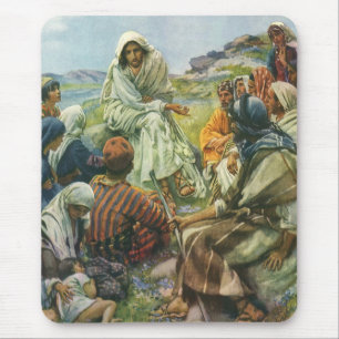 Alfombrilla De Ratón Sermón de la Montaña de Jesucristo, Religión Vinta