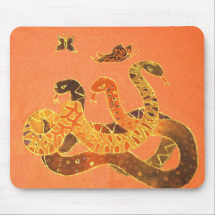 Alfombrilla De Ratón Serpiente y mariposa Mousepad - alise