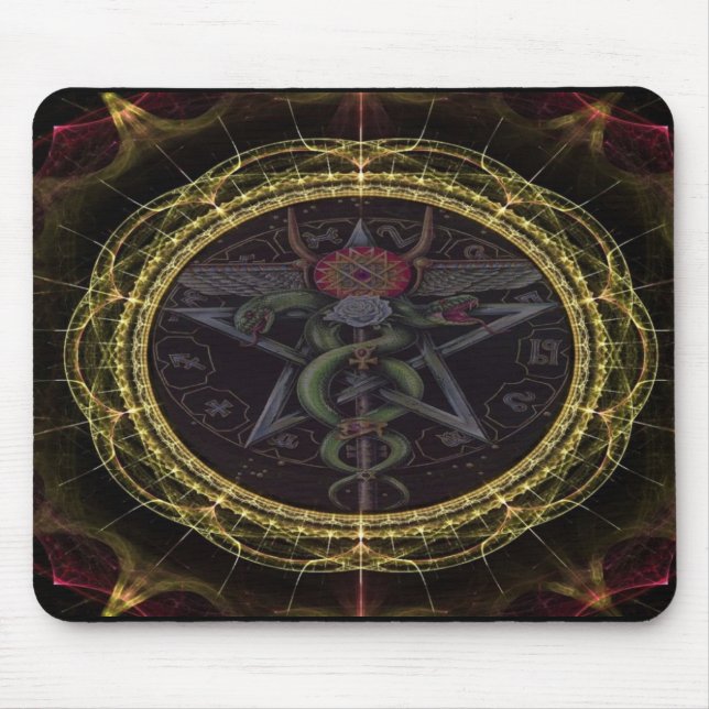 Alfombrilla De Ratón Serpientes del Pentagram (Frente)