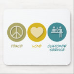 Alfombrilla De Ratón Servicio de atención al cliente del amor de la paz<br><div class="desc">Servicio de atención al cliente del amor de la paz. Consiga esta diversión y diseño pacífico que ofrecen su afición,  empleo,  u obsesión en las grandes camisetas,  los pegatinas y mucho más. ¡También hacen los grandes regalos!</div>