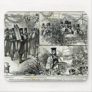 Alfombrilla De Ratón Servicio en la sinagoga judía