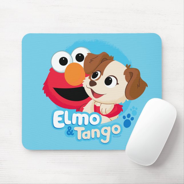Alfombrilla De Ratón Sesame Street | Elmo & Tango Badge (Con ratón)