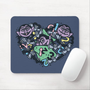 Alfombrilla De Ratón Sésamo Conde von Count Doodle Heart