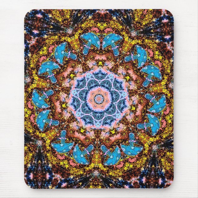 Alfombrilla De Ratón setas 4 del teñido anudado (Frente)