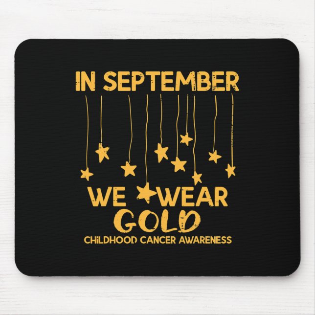 Alfombrilla De Ratón Setiembre: Concienciación sobre el cáncer infantil (Frente)