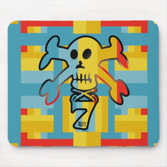 ALFOMBRILLA DE RATÓN SEVEN SKULL BY MASANSER PIXELAT (Frente)