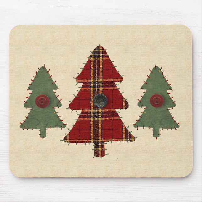 Alfombrilla De Ratón Sew Christmas Tree Mousepad (Frente)