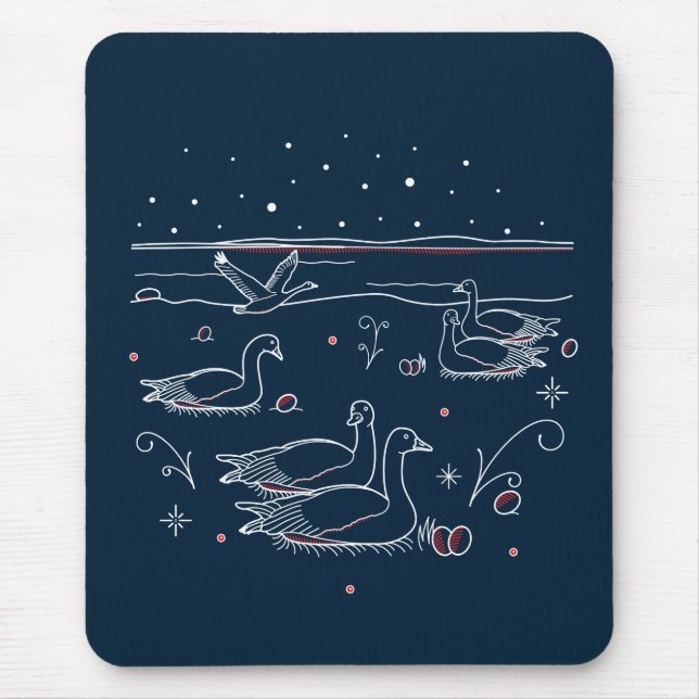 Alfombrilla De Ratón Sexto día de Navidades Mousepad (Frente)