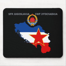 Alfombrilla De Ratón SFR Yugoslavia - mapa - emblema - bandera