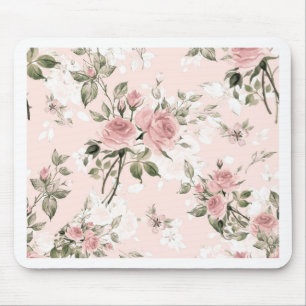 Alfombrilla De Ratón Shabby chic, moda francesa, vintage, floral, rústi