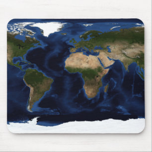 Alfombrilla De Ratón Shading topográfico y batimétrico de la tierra