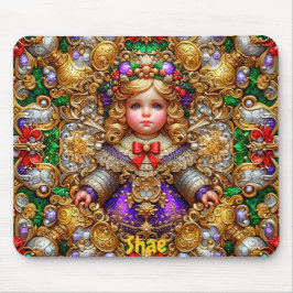 Alfombrilla De Ratón SHAE ~ Vintage muñeca de Navidad ~ Mousepad