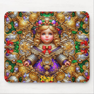 Alfombrilla De Ratón SHAE ~ Vintage muñeca de Navidad ~ Mousepad