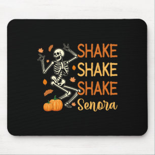 Alfombrilla De Ratón Shake Shake Senora Funny Skeleton Pumpkin Hallowee