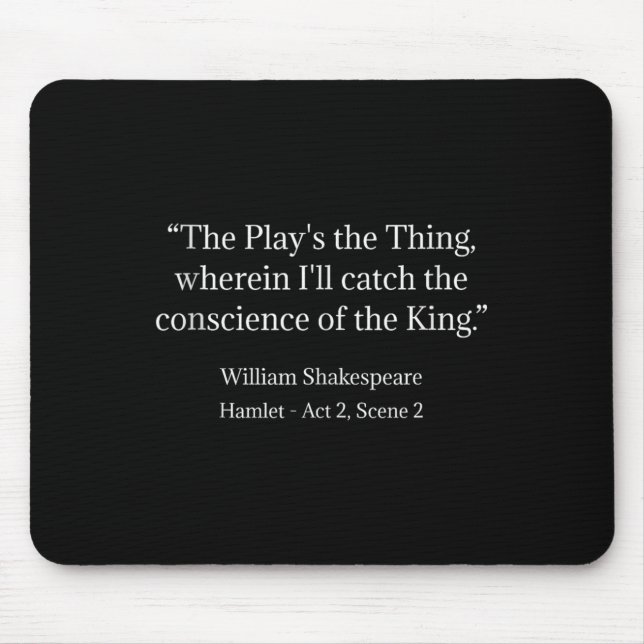 Alfombrilla De Ratón Shakespeare Shirt The Play's The Thing Shakespeare (Frente)