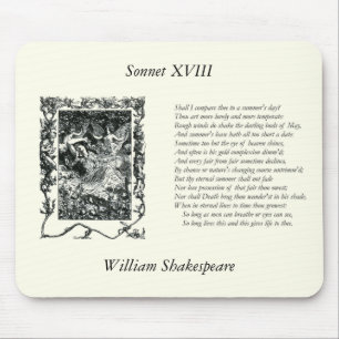 Alfombrilla De Ratón Shakespeare Sonnet # 18