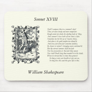 Alfombrilla De Ratón Shakespeare Sonnet # 18