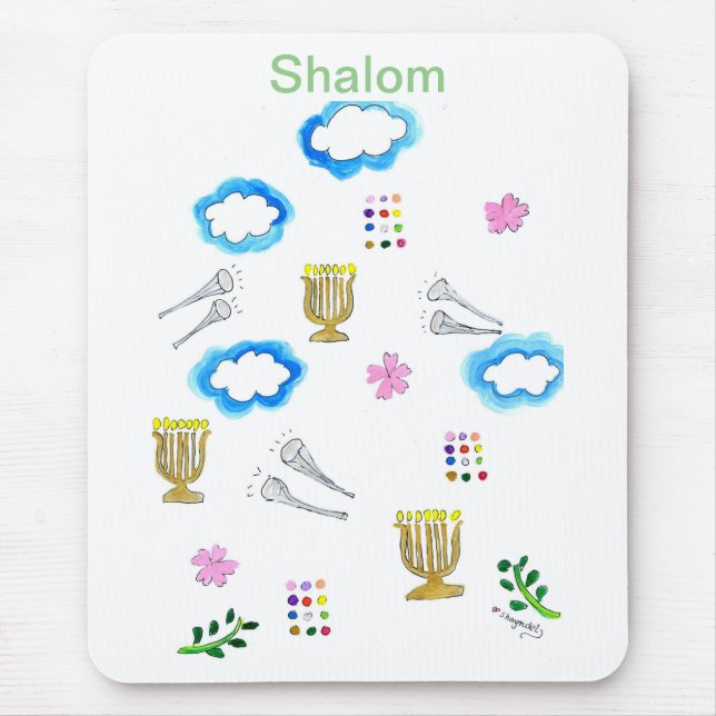 Alfombrilla De Ratón Shalom y Trumpets Almohadilla del ratón! (Frente)