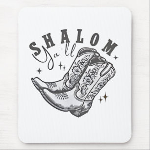 Alfombrilla De Ratón Shalom Y'all Cowboy Judío Hanukkah West