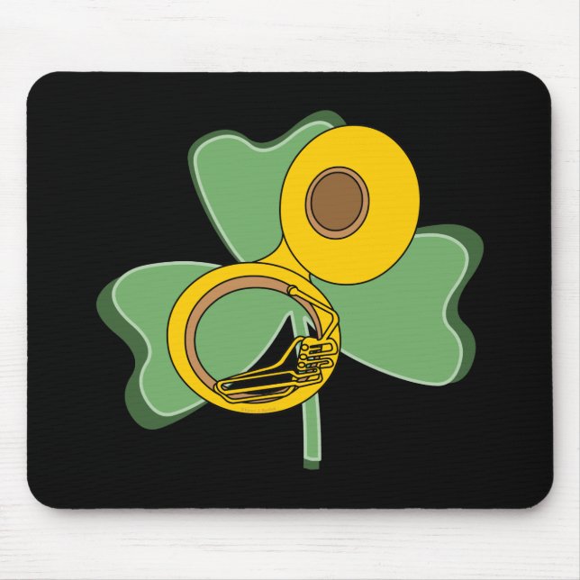 Alfombrilla De Ratón Shamrock Tuba (Frente)