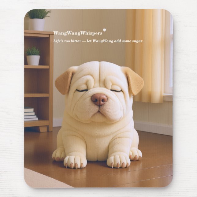 Alfombrilla De Ratón Shar Pei Puppy - Soft Serenity by WangWang (Frente)