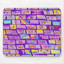 Alfombrilla De Ratón Sharp Purple Bricks Mousepad