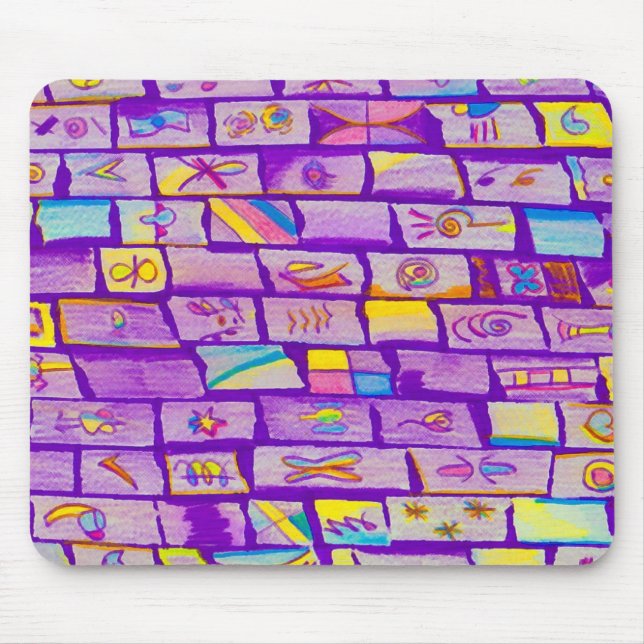 Alfombrilla De Ratón Sharp Purple Bricks Mousepad (Frente)