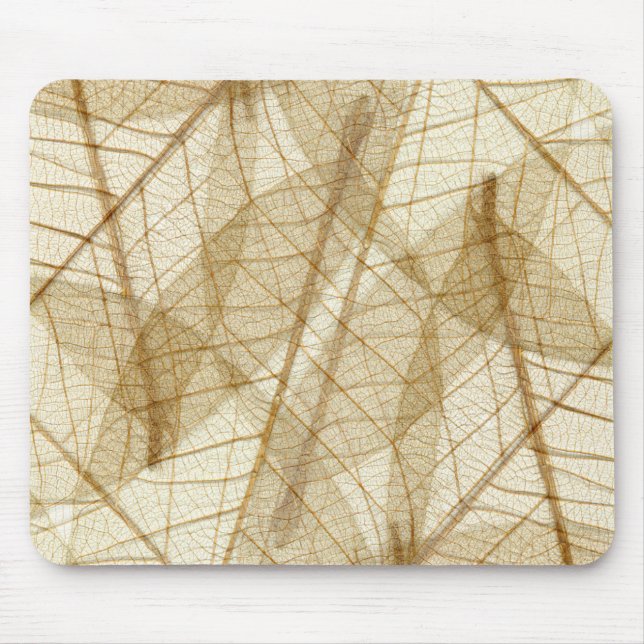 Alfombrilla De Ratón Sheer Cream Beige Lace Leaves (Frente)